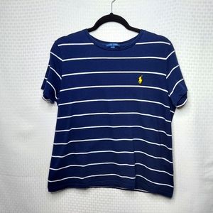 Ralph Lauren Blue White Stripe Blouse